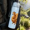 1PC Cartoon Giraffe 750ml Color Plastic Sports Water Bottle Leakproof Flip Straw Lid Suitable for Sports Office Home Use