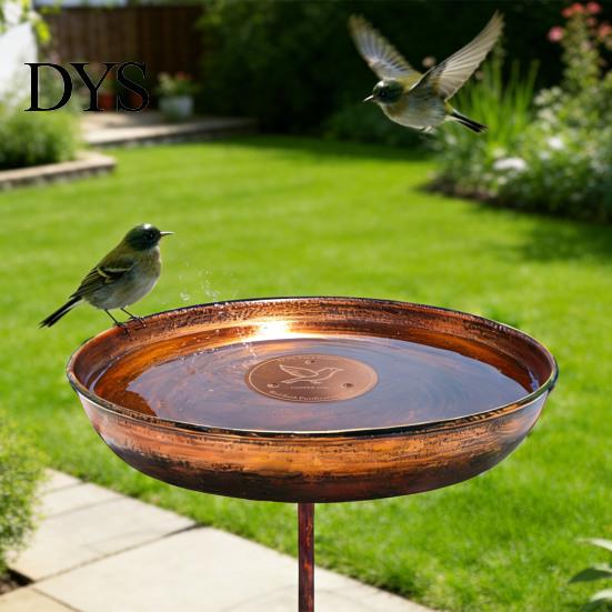 Outdoor Garden Bird Bath Accessories Copper Disc, Water Purifier Pure 3 Point Decorative Waterscape Support, 4 Inch Purification Disc for