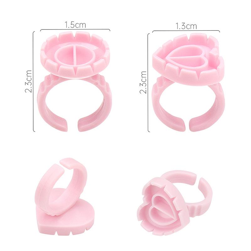 Кольцо-чашка для клея для наращивания ресниц в форме цветка с цветущей губкой