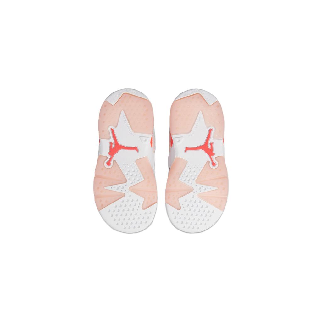 Детские кроссовки Air Jordan 6 Retro Low TD Atmosphere White Infrared-23 Black DV3529-102