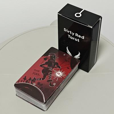 Колода Таро «Грязно-красное» 10,3*6 см, 78 карт Таро, передающих энергию посредством смелых штрихов и ярких контрастов
