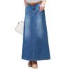 Women's Skirt Korean Fashion High Waist Slim Mid-length Blue A-line Denim Skirt Spring and Autumn Elegant