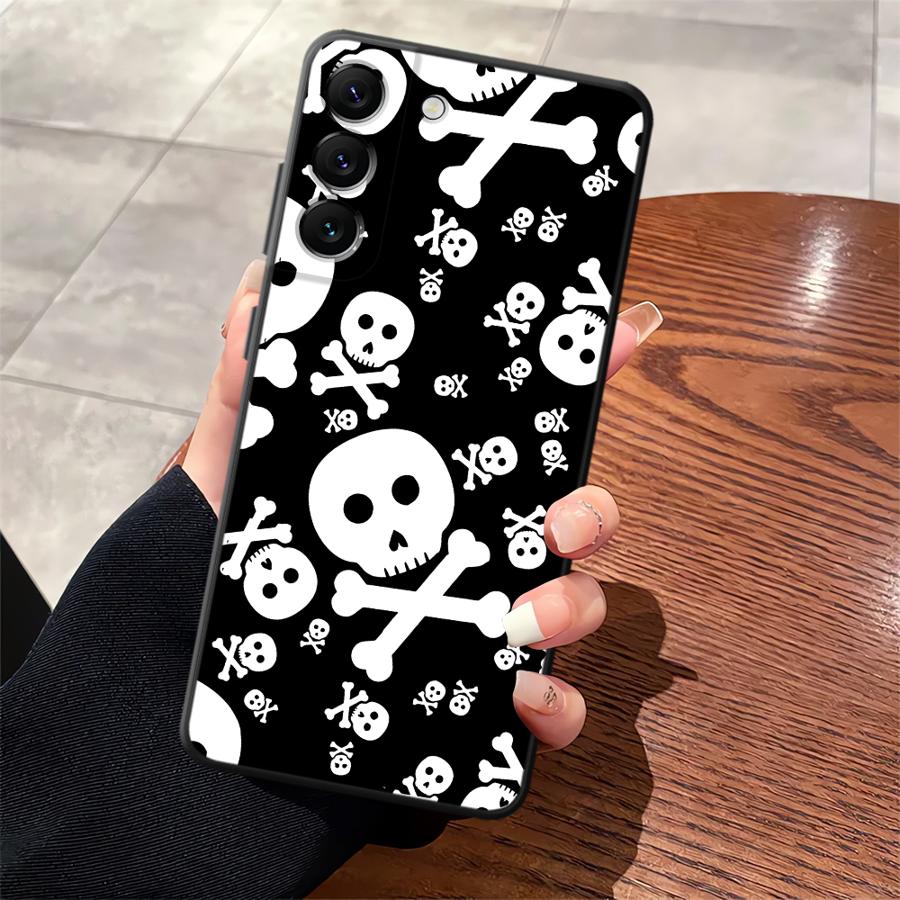 Case for Samsung Galaxy A15 A06 A12 A04 A70 A13 A20 A16 A40 A17 A50 A05 Funda Phone Cover Skull Skeleton Bone Punk