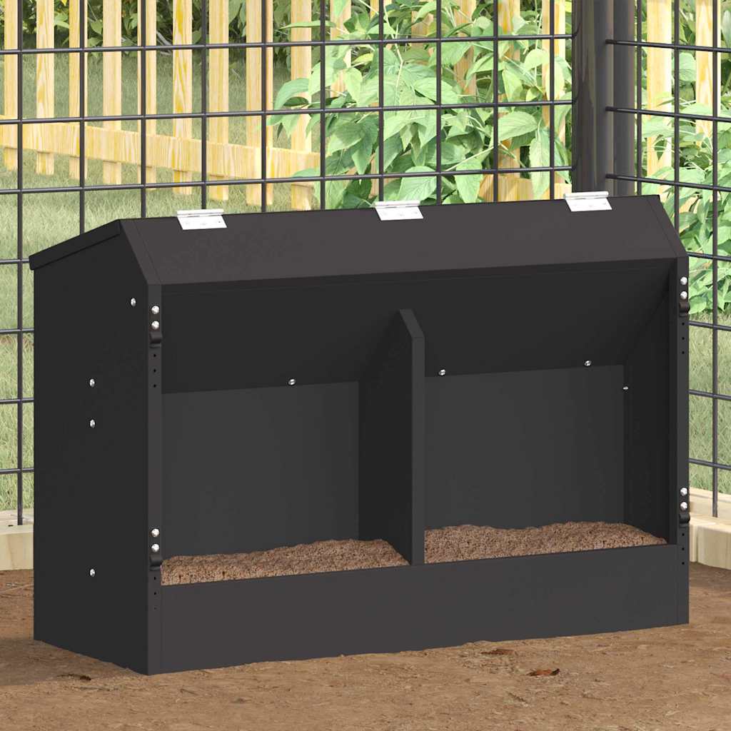 Rabbit Feeder Black 64.5 x 25.5 x 45.5 cm