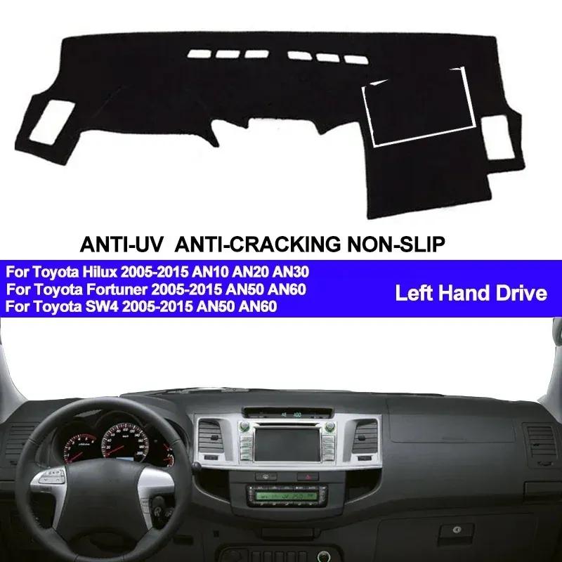 Чехол на приборную панель автомобиля Коврик на панель для Toyota Hilux SW4 Fortuner 2005 - 2010 2011 2012 2013 2014 2015 Dashmat Накладка Противоскользящий