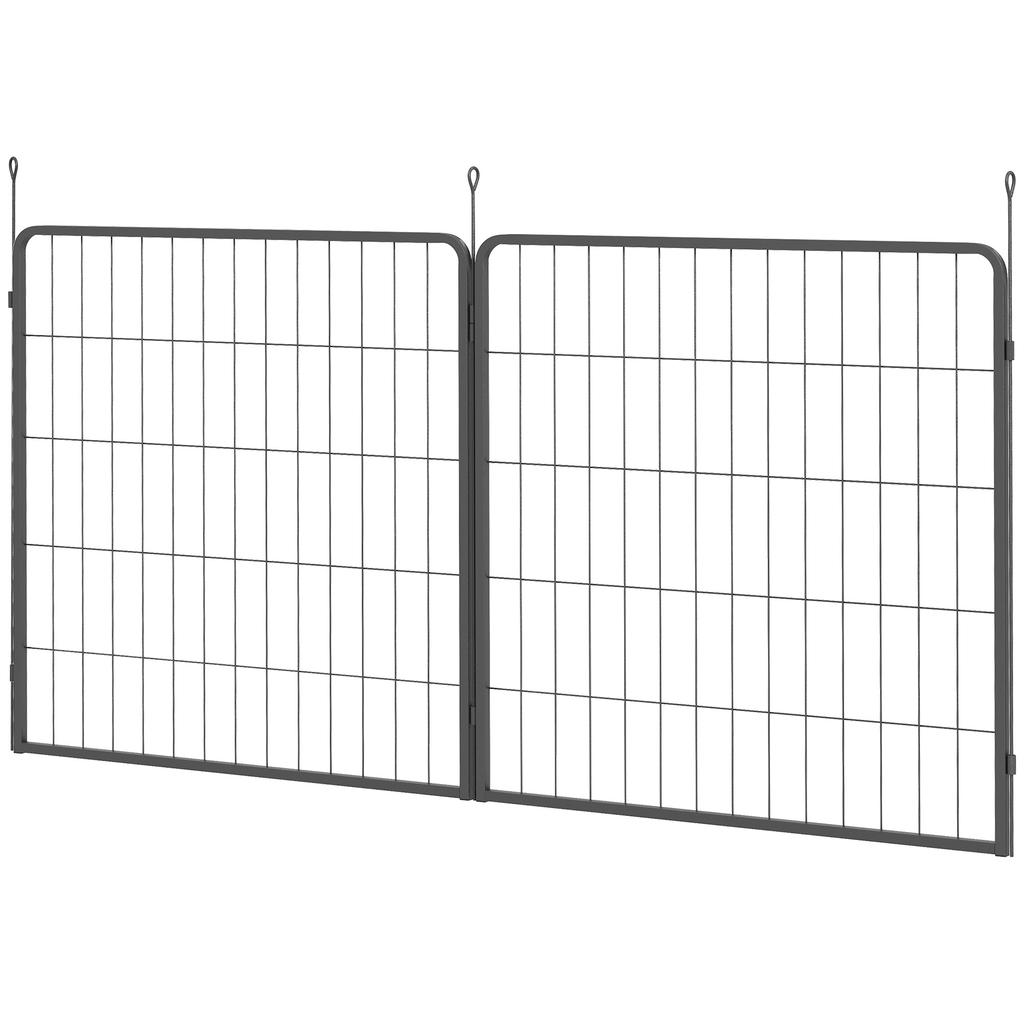 Two-Piece Dog Pen Expansion Pack for Medium Dogs, 80cm Tall Animal Pen with Three Connecting Stakes