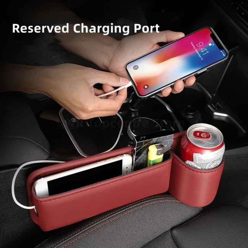 1/2PCS Storage Box Multifunction Car Seat Gap Organizer Storage Box Pocket Universal Wallet Keys Card Cup Phone Holder Auto Interior Accessories