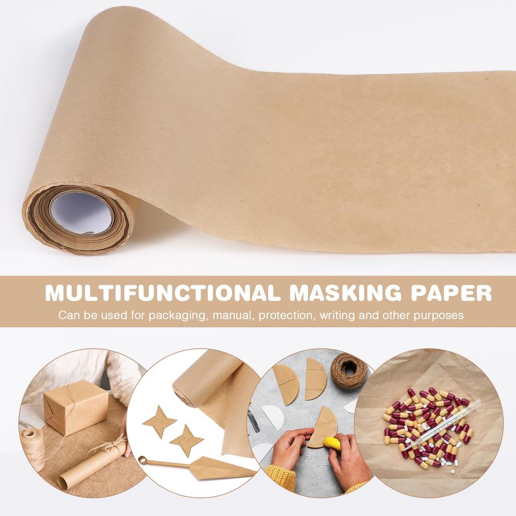 EXCEART Крафт-бумага Упаковочная бумага Цветочная бумага Коричневая упаковочная бумага Рулон упаковочной бумаги Бумага для рукоделия Коммерческое использование Цветы для рукоделия 1 рулон