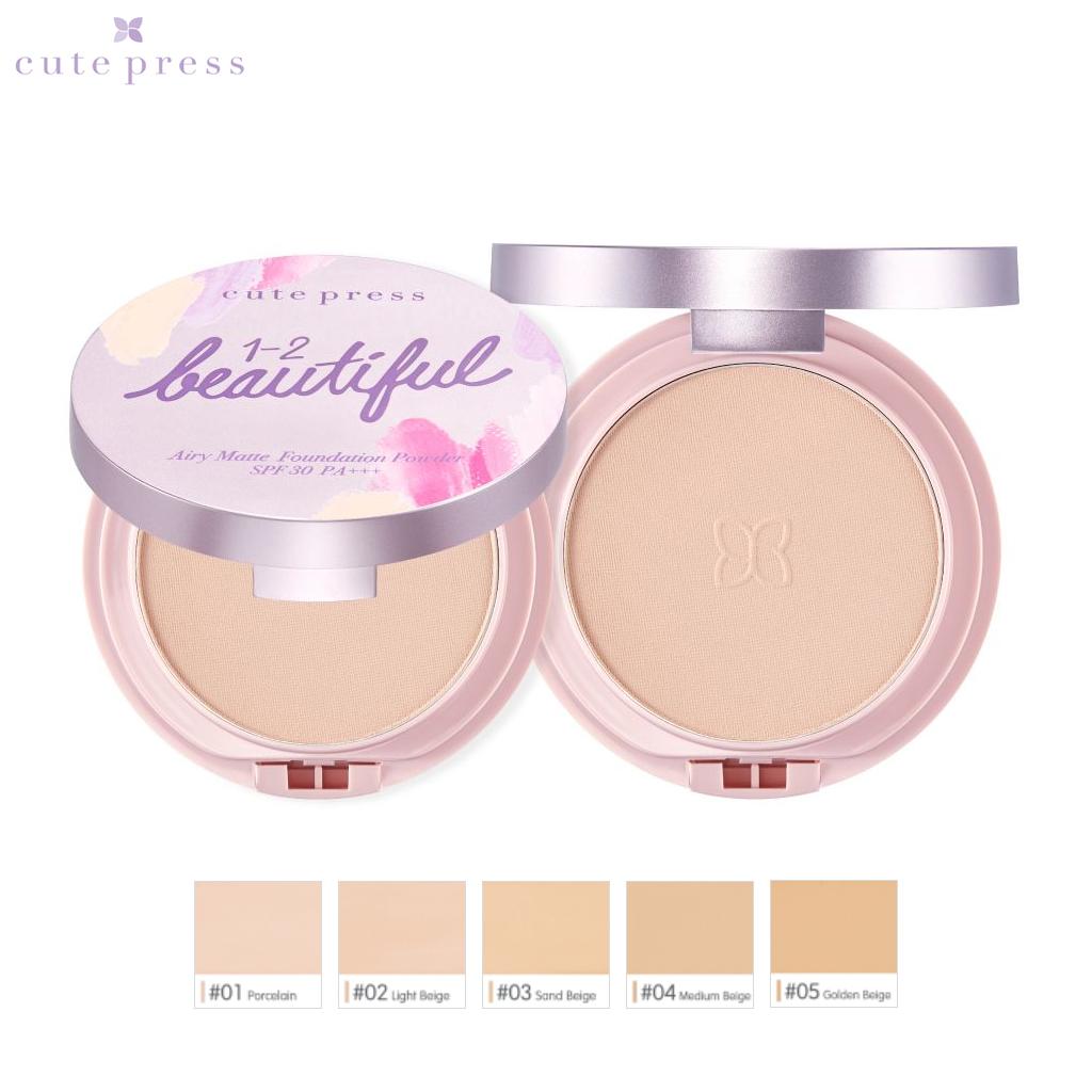 Cute Press 1-2 Beautiful Airy Matte Foundation Powder SPF 30 PA+++ 13 г. - Тайский косметический макияж