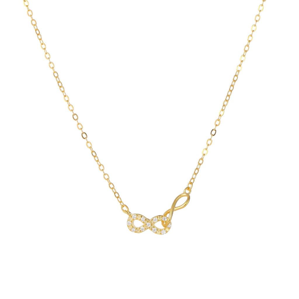 S925 Sterling Silver Infinity Choker Necklace for Women