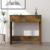VidaXL Desk Smoked Oak 80x40x75 Cm Engineered Wood 815474