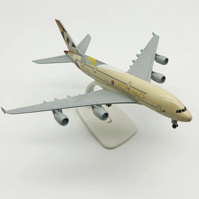 20СМ A380 Etihad Airways Литая модель самолета из сплава Модель с колесами Стенд для самолета Коллекционный Декор для витрины