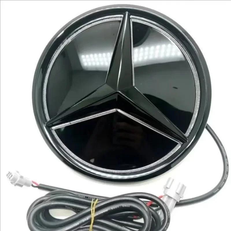 Car Sticker Hot 2026 For Benz Car Front Grill Logo Light mirror face LED Badge Emblem Luminous Decorative Light For Mercedes Ben