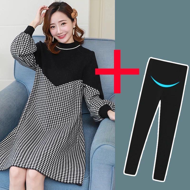 Весенний комплект из бархатной юбки и топа для беременных: Стильная, теплая, скрытая одежда для беременных на осень/зиму