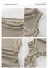 HeyHenry Ribbed Waist-Cinching Pleated Vest - American Style Sleeveless Top for Women