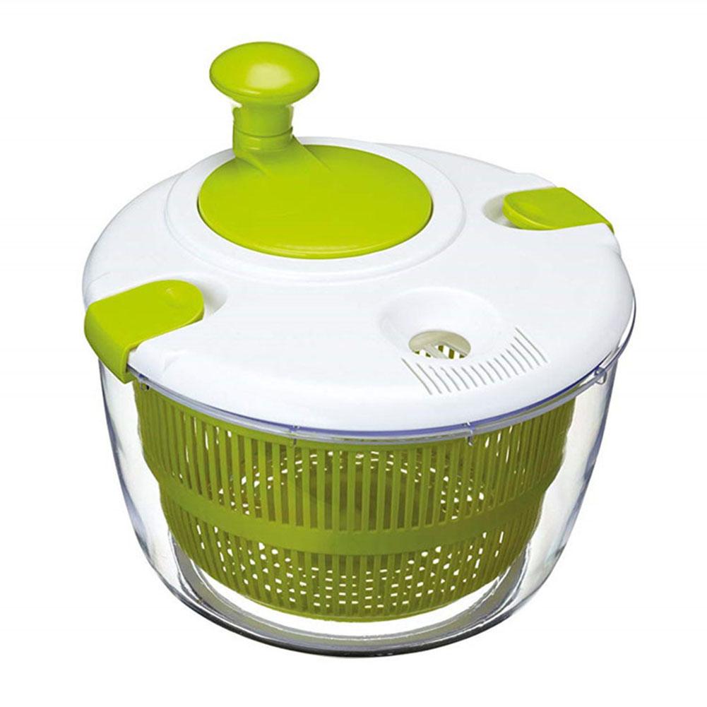 5 L Manual Lettuce Spinner BPA Free Fruit Washer Multi-Use with Secure Lid Lock & Rotary Handle & Bowl for Quick Veggie Prepping
