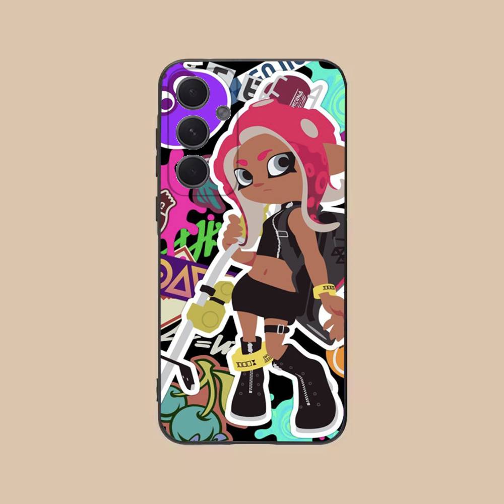 Game S-Splatoon Phone Case For Samsung S25,24,21,22,23,20,S30,Ultra,Plus,Fe,Lite,Note,5G Black Soft