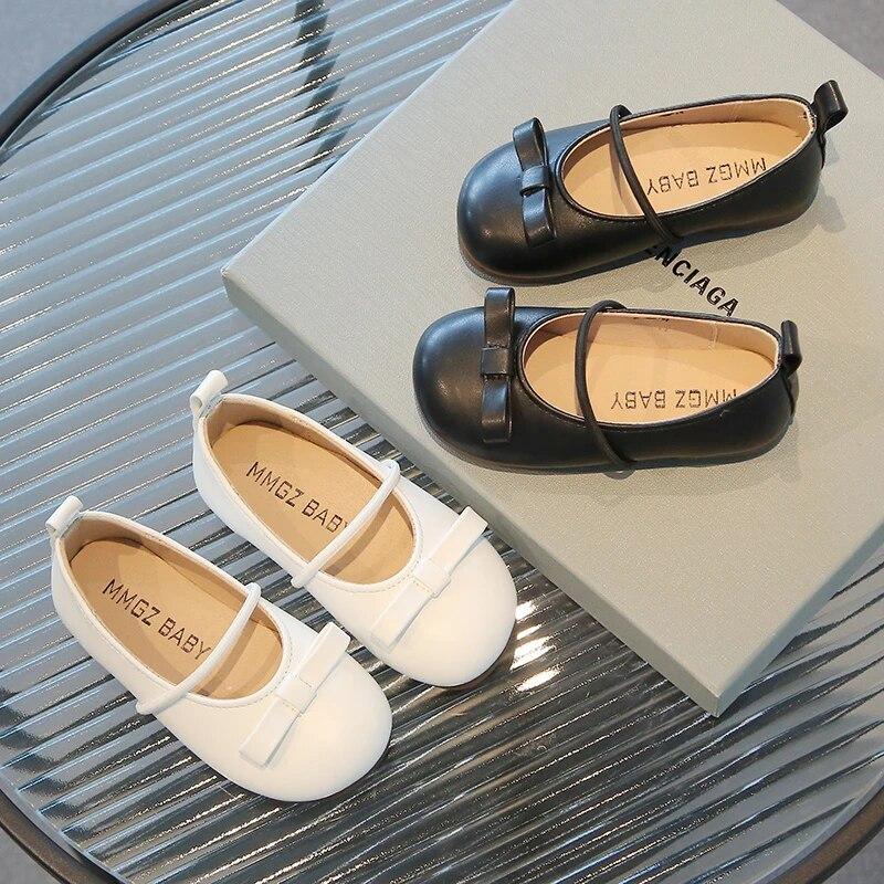Детская обувь принцессы, мягкие балетки на мелкой подошве с резинкой для маленьких девочек, четыре цвета, 21–30, детская обувь из искусственной кожи для отдыха