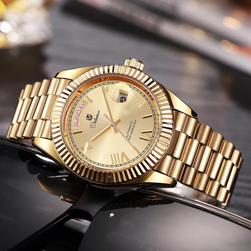 Reloj Hombre Business Style Men Mechanical Wristwatch 41MM Luxury Stainless Steel Automatic Watch For Men Relogios