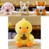 Yellow Duck Cat Elephant Crocodile Plush Animal Figures With Soft Pp Cotton Filling For Children Gift And Collection