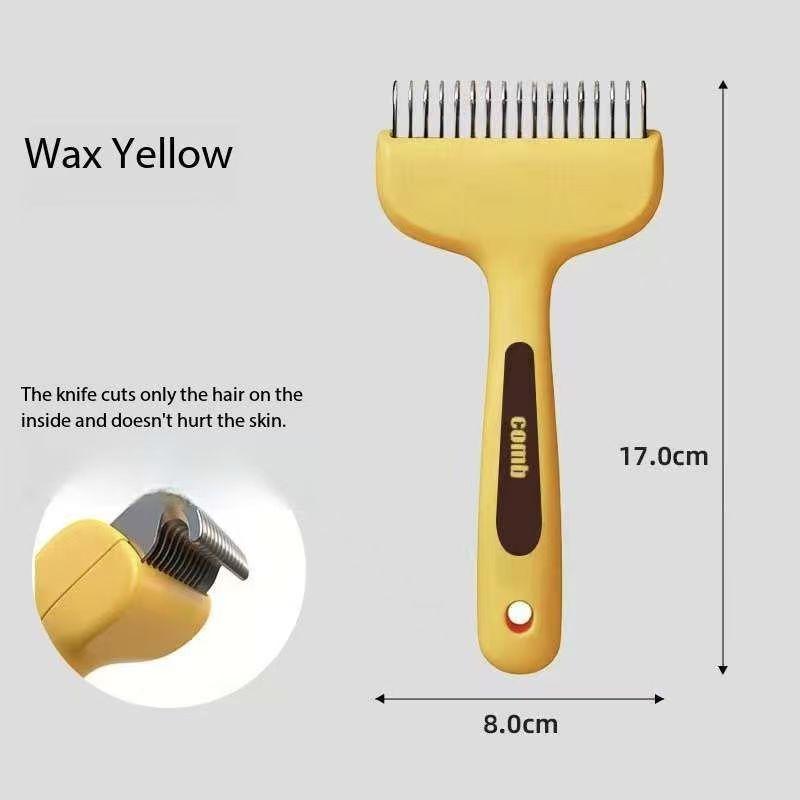 Pet comb, cat hair removal curved blade comb, pet hair removal comb, one-button hair removal pet comb, dog comb