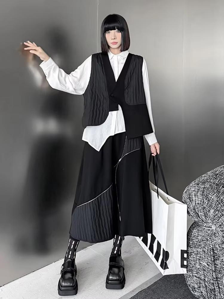 Xitao Асимметричные комплекты в стиле пэчворк с застежкой-молнией GMM1266