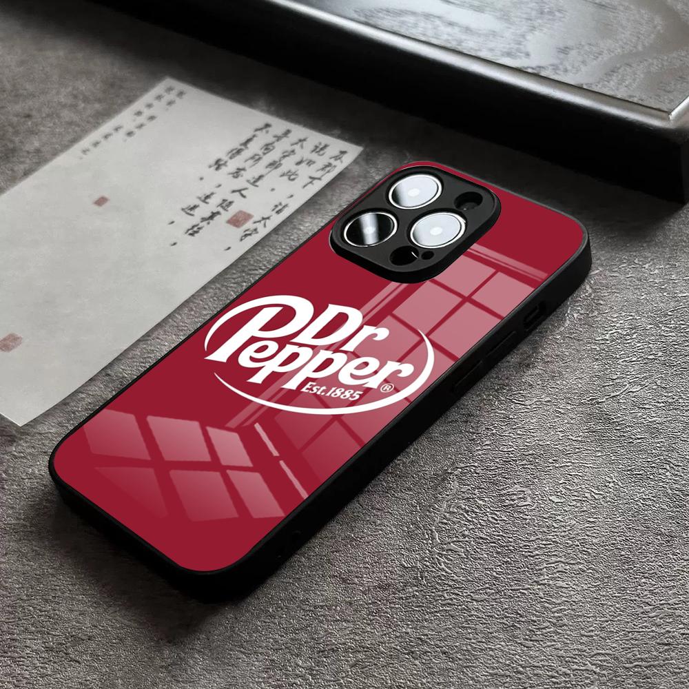 Чехол для телефона Dr-P-Pepper для IPhone 16 Pro Max 14 17 Air 12 15 11 13 Mini X XR XS Max SE Стеклянная крышка