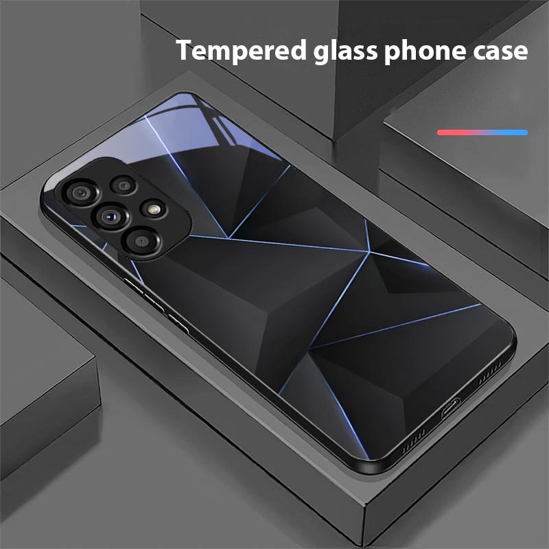 Призма Черный Для Samsung Galaxy S10 20 Plus 21 FE 22 23 24 FE 25 Ultra Черный Закаленное Стекло Чехол для Телефона Жесткий Чехол
