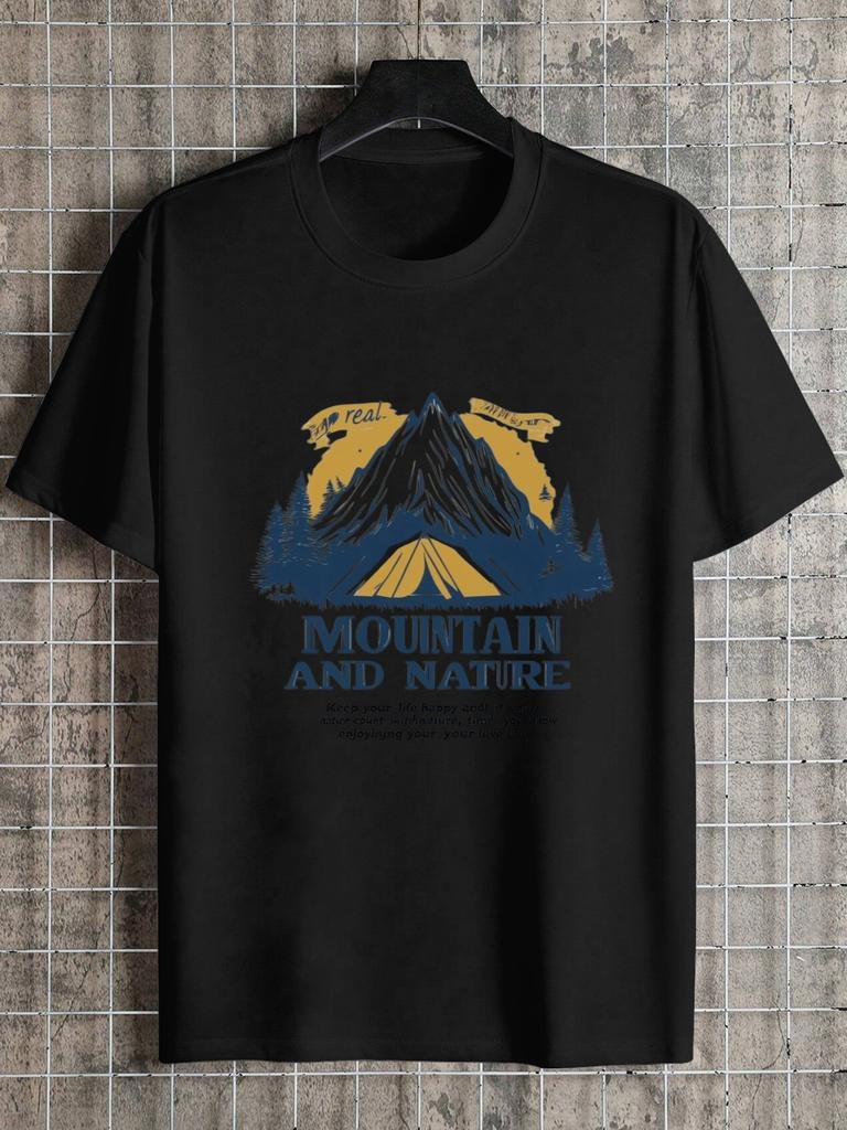 1pc Mountain and Nature Adventure T-shirt