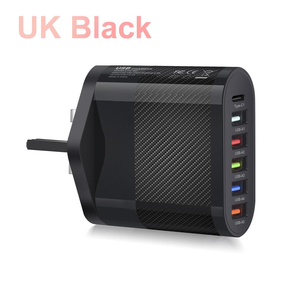 #2 3.5A 6 портов зарядное устройство USB PD зарядный адаптер для Xiaomi iPhone 14 Samsung мобильный телефон штекер зарядное устройство QC 3.0 настенное зарядное устройство