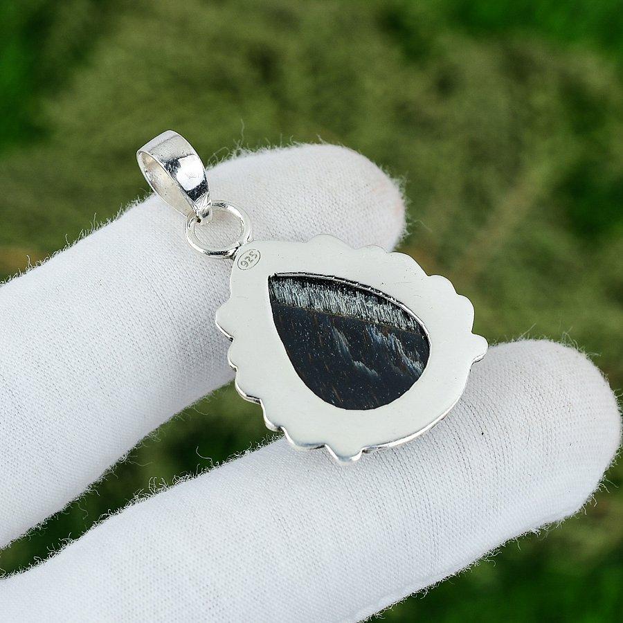 Anniversary Gift For Her Natural Nellite Gemstone Pendant 925 Sterling Silver