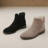 Модные женские ботильоны AIYUQI 2025 Новые женские короткие ботинки Натуральная кожа Нескользящие Большой размер Толстый каблук Женские ботинки