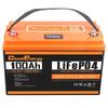 Cloudenergy 12V 100Ah LiFePO4 Battery Pack, 1280Wh Energy, 6000+ Cycles, Built-in 100A BMS, Support Series/Parallel, for Backup Power