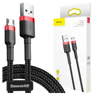 Кабель USB на Micro USB Baseus Cafule 2.4A 1м (Красно-Черный)