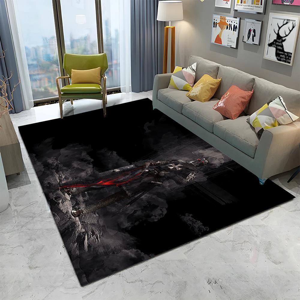 Ковер с изображением тамплиера, рыцаря-крестоносца, для игр, для дома, гостиной, спальни, дивана, прихожей, декора, коврик, нескользящий коврик