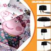 Peppa Pig Print Umbrella Automatic Opening/ Closing - Portable Foldable Design - Daily use for Travel/Outdoor - Gift for Birthday