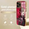 Чехол для телефона Mushoku Tensei для iPhone17 16 16e 15 14 13 12Plus Mini Pro Max Гальванизированный стеклянный чехол для телефона