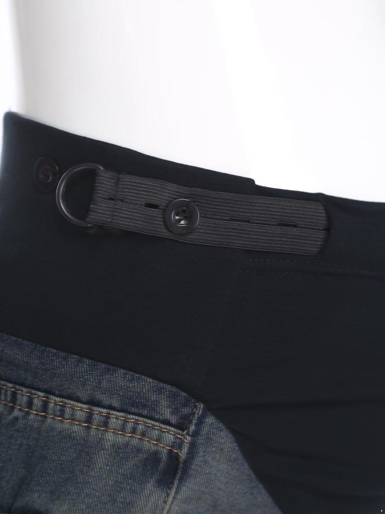 Pregnancy Essential Wide-Leg Jeans M-3XL: Stretch Denim with Adjustable Waistband & Pockets, Casual Maternity Wear