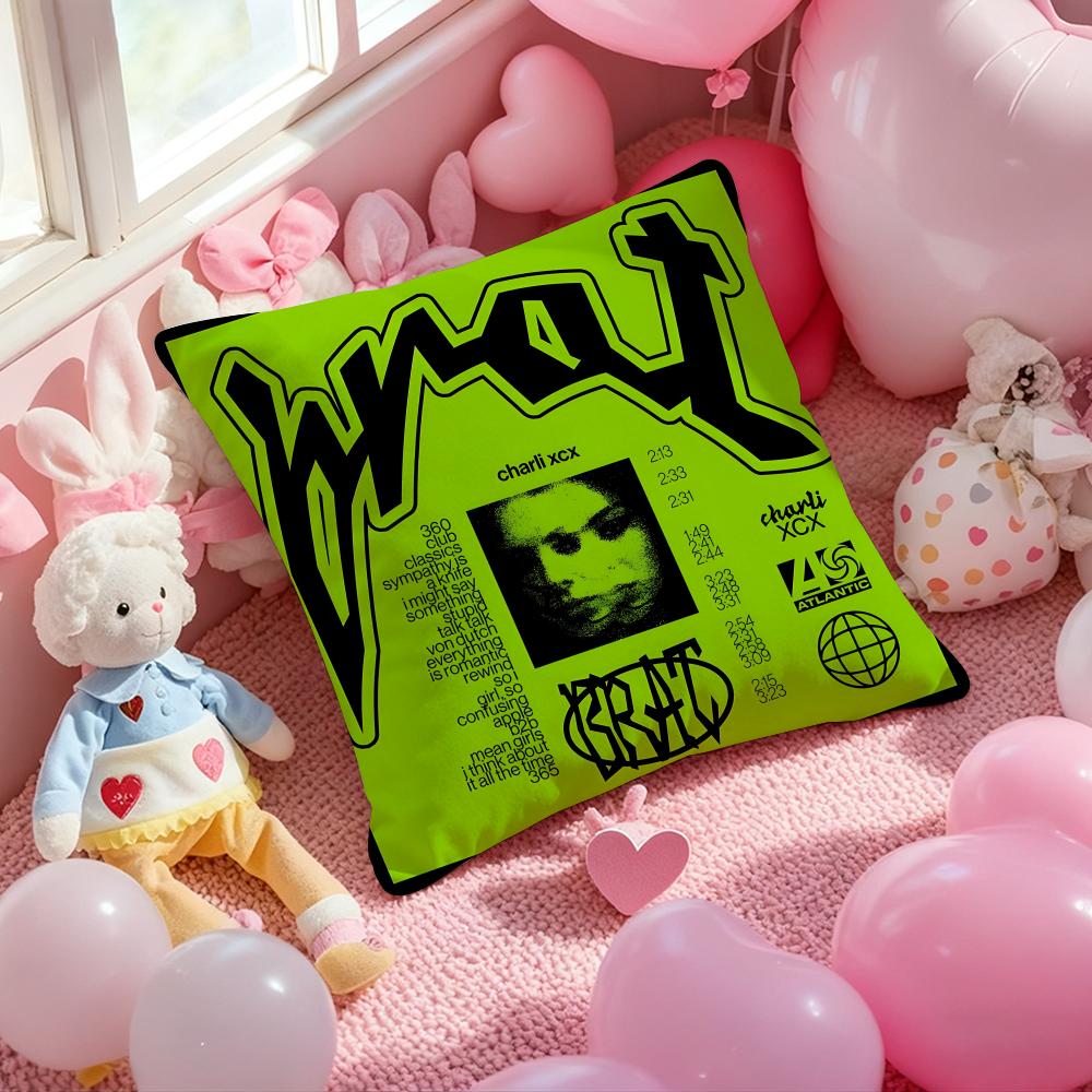 C-CharliS XCX Горячая Певица Чехол для Подушки с Рисунком Наволочка для Гостиной Подушка на Диван и Декор Спальни