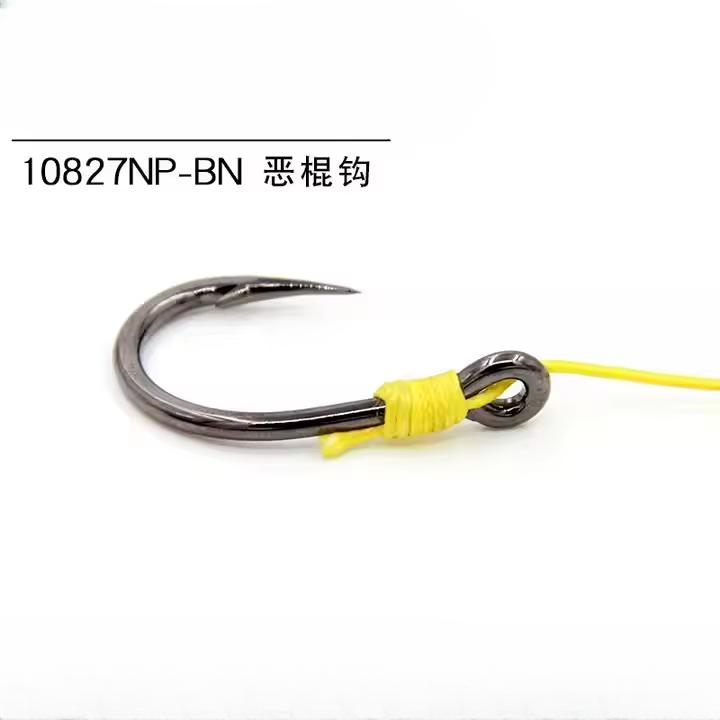High Carbon Steel Circle Fishing Hooks 10827 Barbed Saltwater Freshwater Hooks Bulk Pack