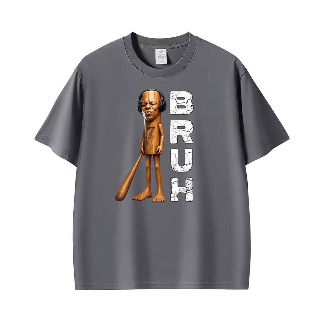 Funny Tung Tung Tung Speed Face Tuff Brainrot Meme Tee Unisexs Clothing Vintage Cotton Loose T Shirts Humor Comfort Oneck Tshirt