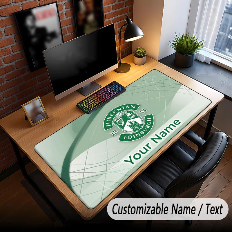 Large Mouse Pad Hibernian FC Print Custom Name Text Desk Mat for Office Gaming