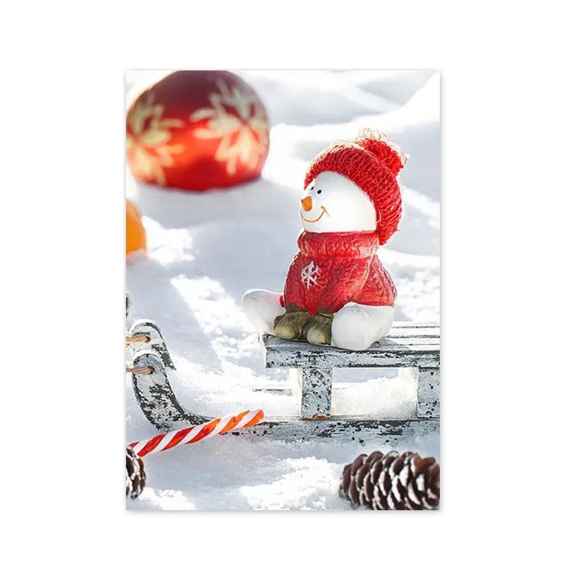 Веселый рождественский постер и печать снежные равнины олень Санта-Клаус рождественская елка настенная живопись холст для домашнего декора подарки