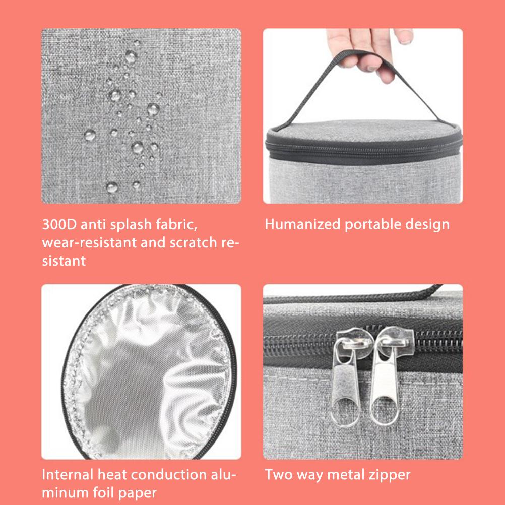 Портативная сумка для подогрева детских бутылочек, сумка для подогрева еды, дисплей температуры, сумка для детского питания в машине