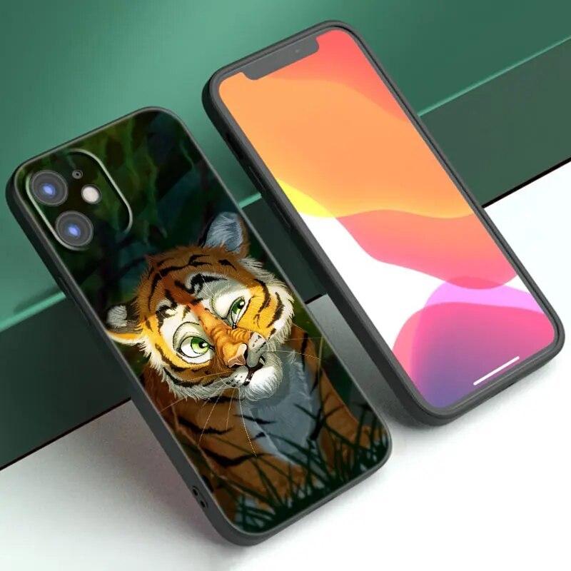 Чехол для телефона с животным тигром для iPhone Samsung Galaxy Redmi Xiaomi Oppo OnePlus Note SA 7 8 9 10 11 12 13 14 20 21 22 23 53 54 Pro Max Ultra TPU Soft