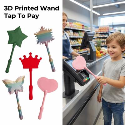 Креативная 3D-печатная палочка Tap to Pay Портативный милый чехол для бесконтактной оплаты 35 см Легкий держатель для кредитных карт Ежедневное использование