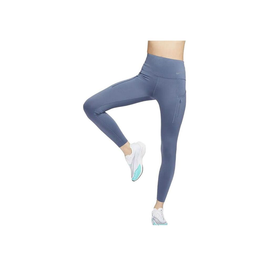 Nike Укороченные спортивные брюки с высокой талией, женские, синие, FB8849-491