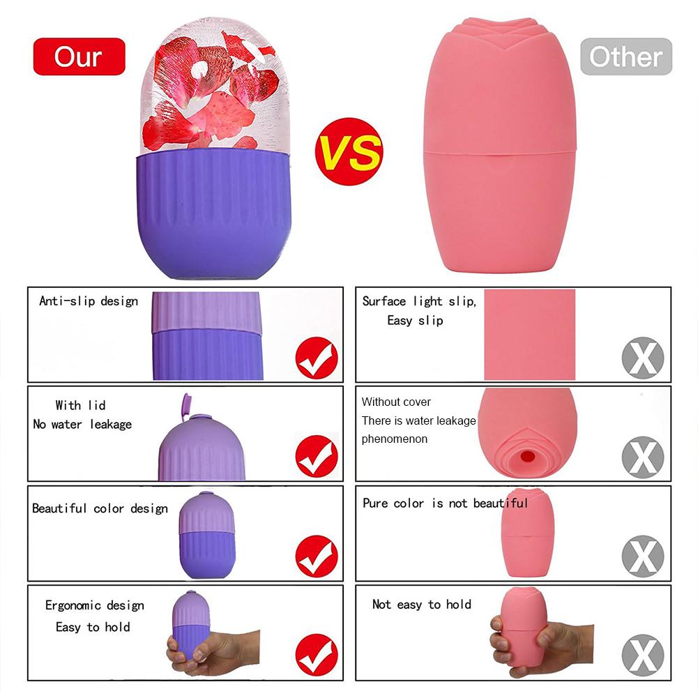 Silicone Ice Cube Mold For Women Facial Massage Remove Eye Puffiness Tighten Ice Roller Reusable Pain Relief Skin Lifting Tool