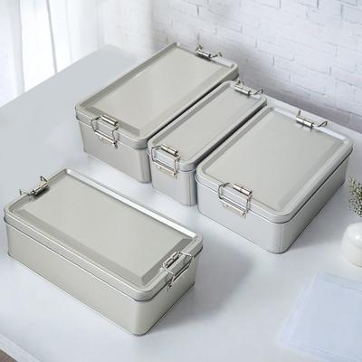 Прямоугольная жестяная коробка для печенья с крышкой, пылезащитная домашняя кухонная настольная банка для хранения конфет, кофе, чая, ювелирных изделий, шоколада