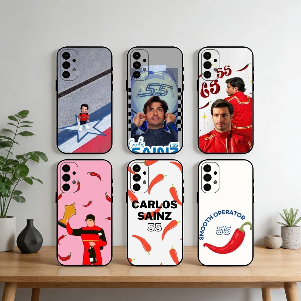 55 Chili C-Carlos S-Sainz Phone Case For Samsung S25,S24,S21,S22,S23,S30,Ultra,S20,Plus,Fe,Note,10,9,5G Black Cover